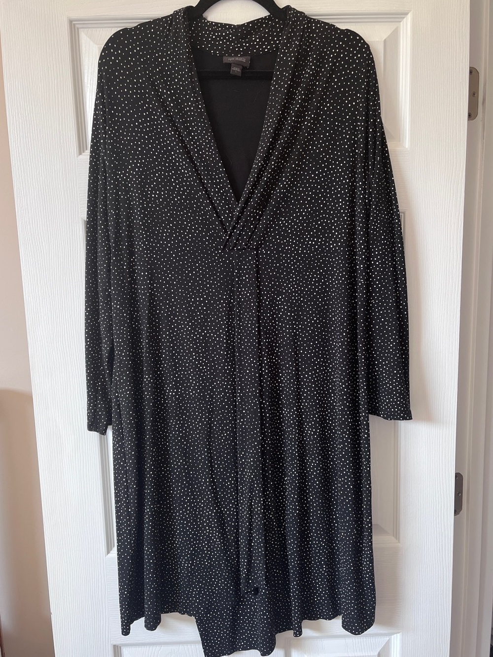 Black Polka Dot Long Sleeve Dress